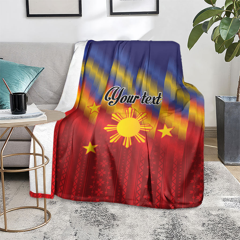 Personalized Philippines Eight Rays Sun Blanket Traditional Filipino Igorot Pattern Motif LT9 - Polynesian Pride
