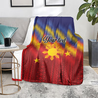 Personalized Philippines Eight Rays Sun Blanket Traditional Filipino Igorot Pattern Motif LT9 - Polynesian Pride
