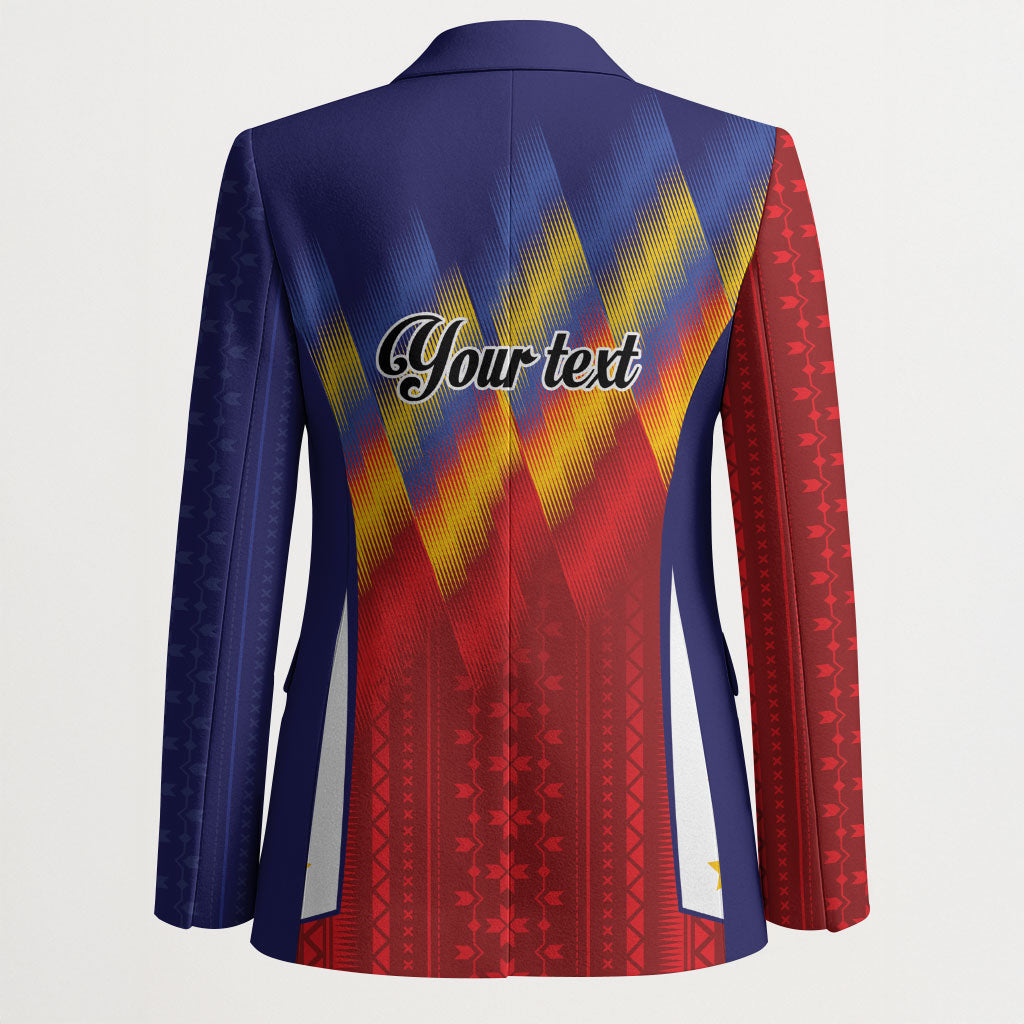 Personalized Philippines Eight Rays Sun Blazer Traditional Filipino Igorot Pattern Motif LT9 - Polynesian Pride