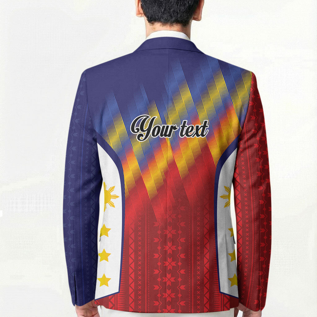 Personalized Philippines Eight Rays Sun Blazer Traditional Filipino Igorot Pattern Motif LT9 - Polynesian Pride