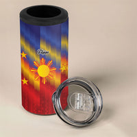 Personalized Philippines Eight Rays Sun 4 in 1 Can Cooler Tumbler Traditional Filipino Igorot Pattern Motif LT9 - Polynesian Pride
