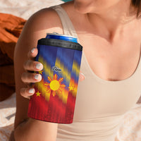 Personalized Philippines Eight Rays Sun 4 in 1 Can Cooler Tumbler Traditional Filipino Igorot Pattern Motif LT9 - Polynesian Pride