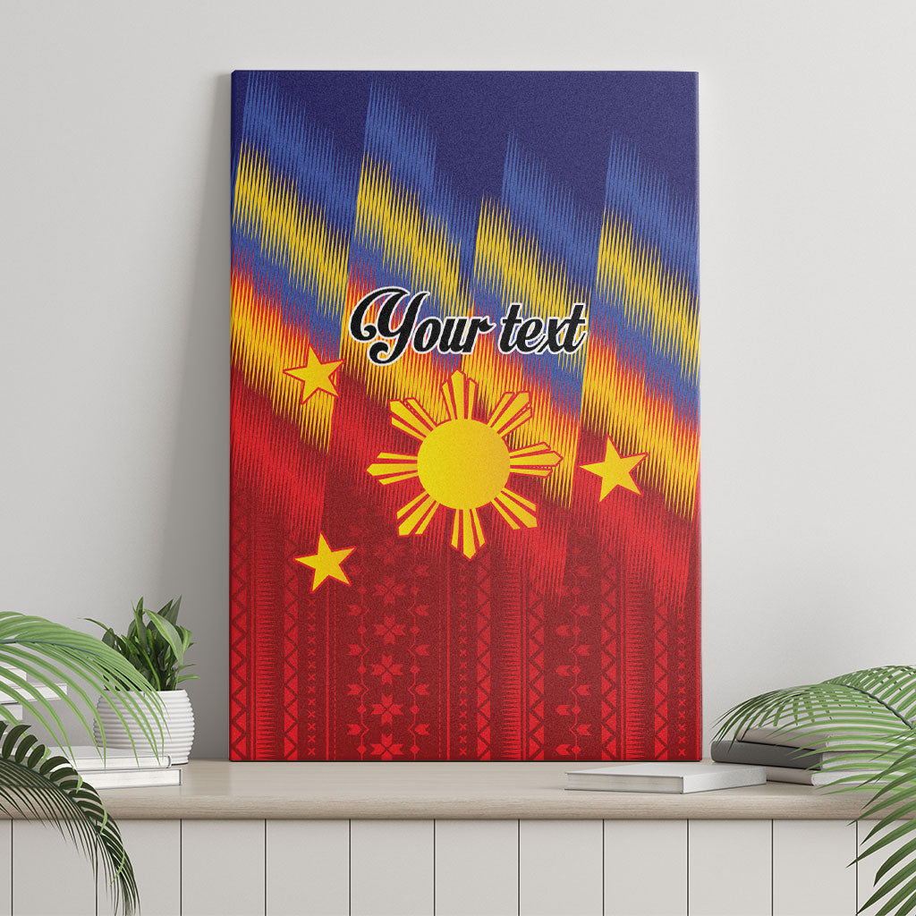 Personalized Philippines Eight Rays Sun Canvas Wall Art Traditional Filipino Igorot Pattern Motif LT9 - Polynesian Pride
