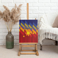 Personalized Philippines Eight Rays Sun Canvas Wall Art Traditional Filipino Igorot Pattern Motif LT9 - Polynesian Pride