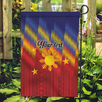 Personalized Philippines Eight Rays Sun Garden Flag Traditional Filipino Igorot Pattern Motif LT9 Garden Flag Red - Polynesian Pride