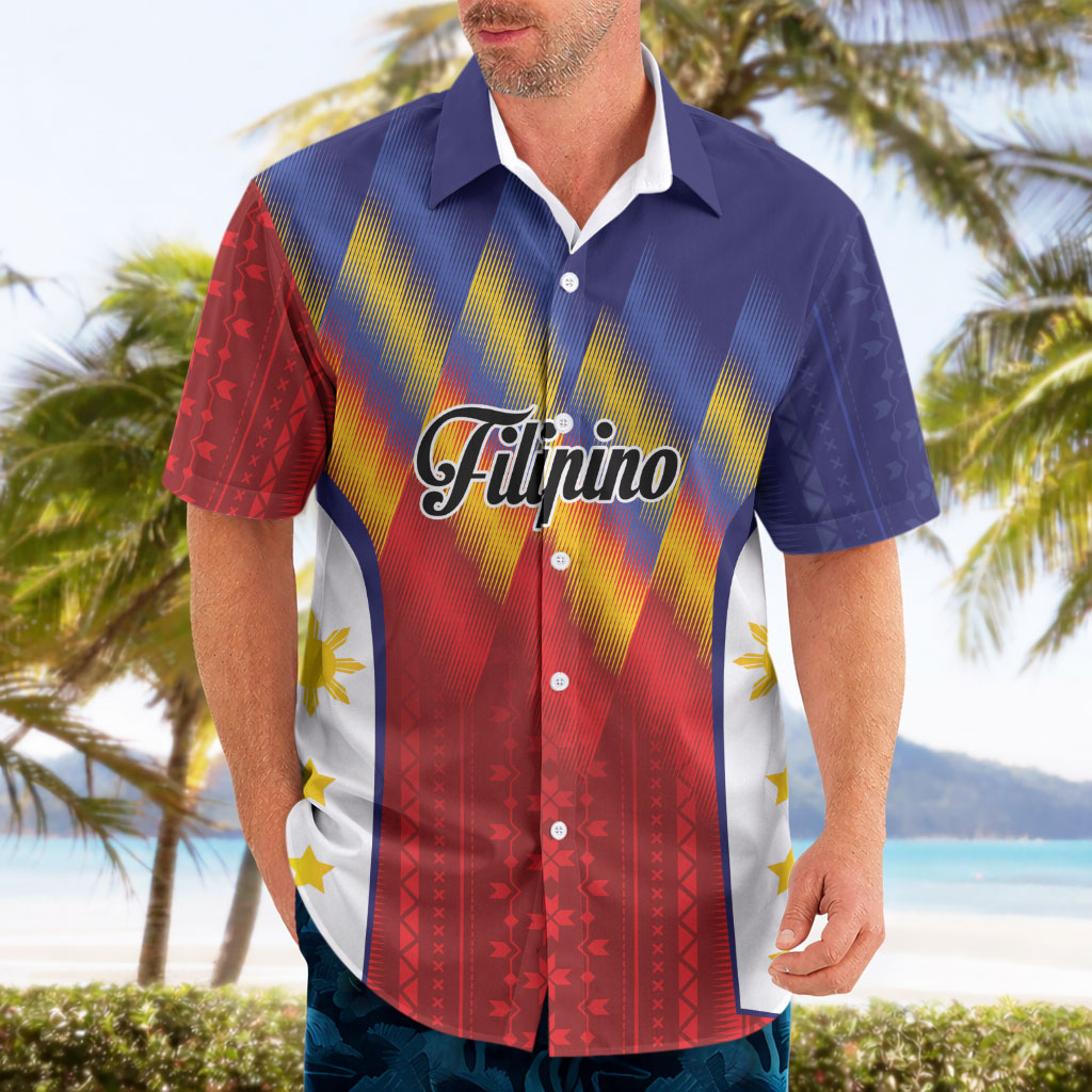 Personalized Philippines Eight Rays Sun Hawaiian Shirt Traditional Filipino Igorot Pattern Motif LT9 - Polynesian Pride