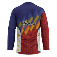 Personalized Philippines Eight Rays Sun Hockey Jersey Traditional Filipino Igorot Pattern Motif LT9 - Polynesian Pride