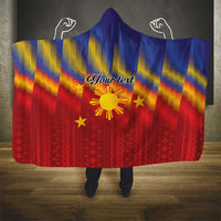 Personalized Philippines Eight Rays Sun Hooded Blanket Traditional Filipino Igorot Pattern Motif LT9 - Polynesian Pride