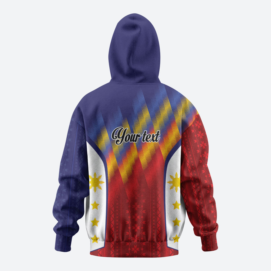 Personalized Philippines Eight Rays Sun Hoodie Traditional Filipino Igorot Pattern Motif LT9 - Polynesian Pride