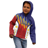 Personalized Philippines Eight Rays Sun Kid Hoodie Traditional Filipino Igorot Pattern Motif LT9 - Polynesian Pride