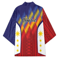 Personalized Philippines Eight Rays Sun Kimono Traditional Filipino Igorot Pattern Motif LT9 - Polynesian Pride