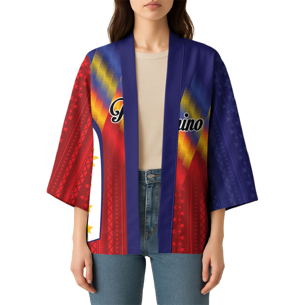 Personalized Philippines Eight Rays Sun Kimono Traditional Filipino Igorot Pattern Motif LT9 - Polynesian Pride