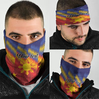 Personalized Philippines Eight Rays Sun Neck Gaiter Traditional Filipino Igorot Pattern Motif LT9 - Polynesian Pride
