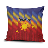 Personalized Philippines Eight Rays Sun Pillow Cover Traditional Filipino Igorot Pattern Motif LT9 Red - Polynesian Pride