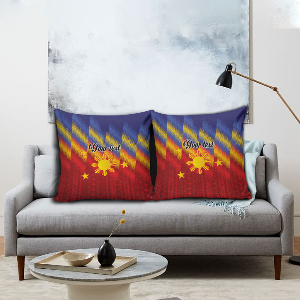 Personalized Philippines Eight Rays Sun Pillow Cover Traditional Filipino Igorot Pattern Motif LT9 - Polynesian Pride