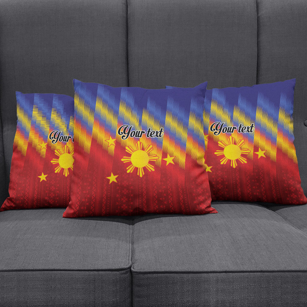 Personalized Philippines Eight Rays Sun Pillow Cover Traditional Filipino Igorot Pattern Motif LT9 - Polynesian Pride