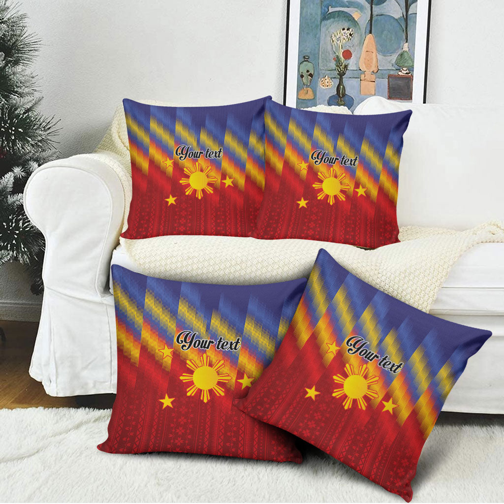 Personalized Philippines Eight Rays Sun Pillow Cover Traditional Filipino Igorot Pattern Motif LT9 - Polynesian Pride