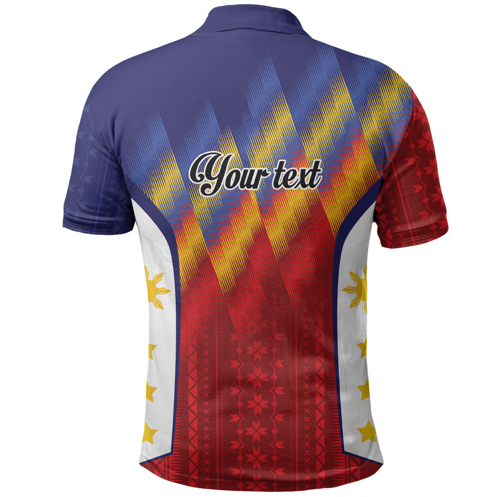 Personalized Philippines Eight Rays Sun Polo Shirt Traditional Filipino Igorot Pattern Motif LT9 - Polynesian Pride