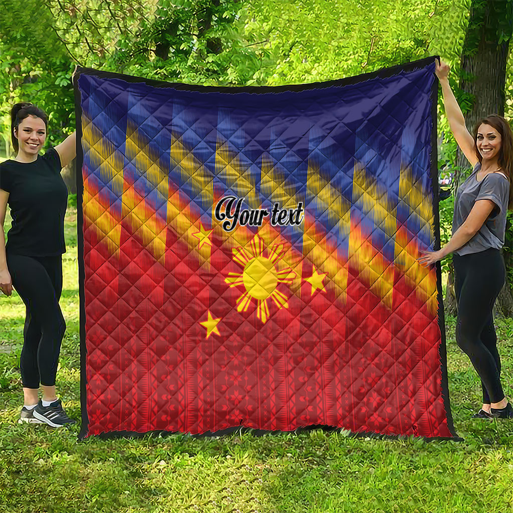Personalized Philippines Eight Rays Sun Quilt Traditional Filipino Igorot Pattern Motif LT9 - Polynesian Pride