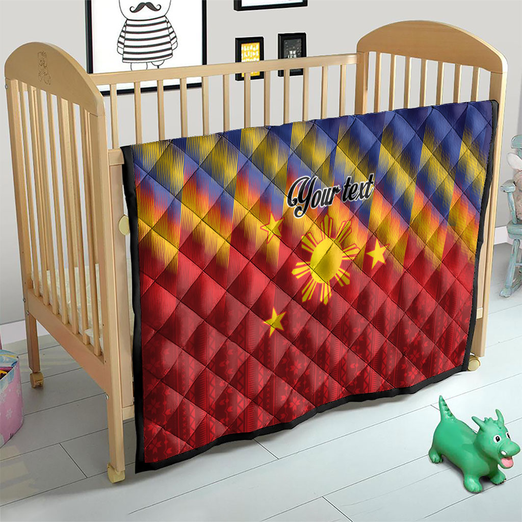 Personalized Philippines Eight Rays Sun Quilt Traditional Filipino Igorot Pattern Motif LT9 - Polynesian Pride
