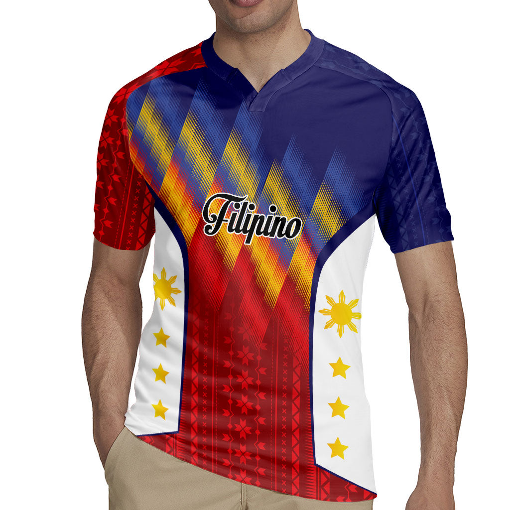 Personalized Philippines Eight Rays Sun Rugby Jersey Traditional Filipino Igorot Pattern Motif LT9 - Polynesian Pride