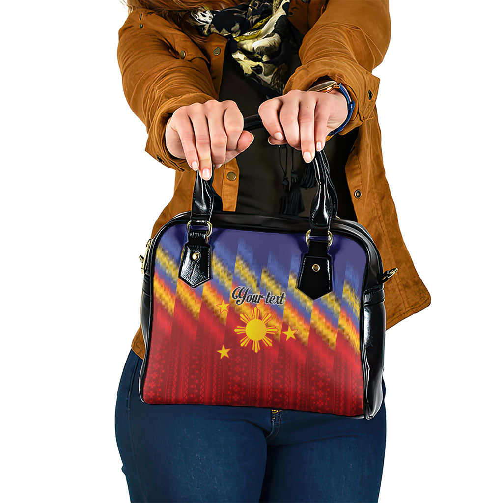 Personalized Philippines Eight Rays Sun Shoulder Handbag Traditional Filipino Igorot Pattern Motif LT9 One Size Red - Polynesian Pride