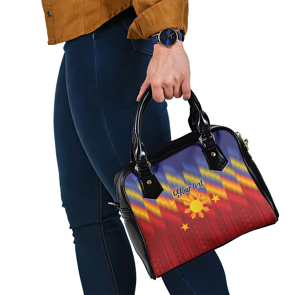 Personalized Philippines Eight Rays Sun Shoulder Handbag Traditional Filipino Igorot Pattern Motif LT9 - Polynesian Pride