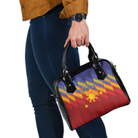 Personalized Philippines Eight Rays Sun Shoulder Handbag Traditional Filipino Igorot Pattern Motif LT9 - Polynesian Pride