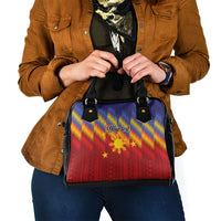 Personalized Philippines Eight Rays Sun Shoulder Handbag Traditional Filipino Igorot Pattern Motif LT9 - Polynesian Pride