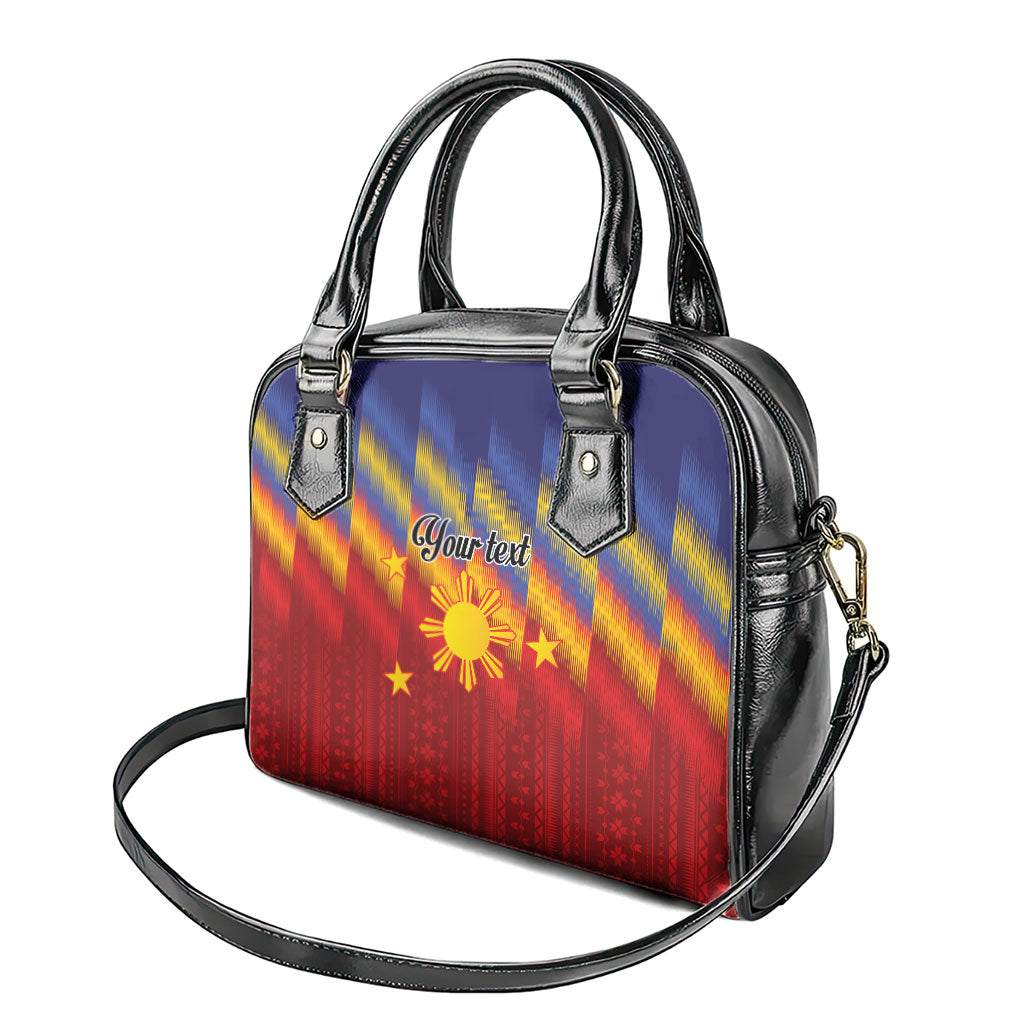 Personalized Philippines Eight Rays Sun Shoulder Handbag Traditional Filipino Igorot Pattern Motif LT9 - Polynesian Pride