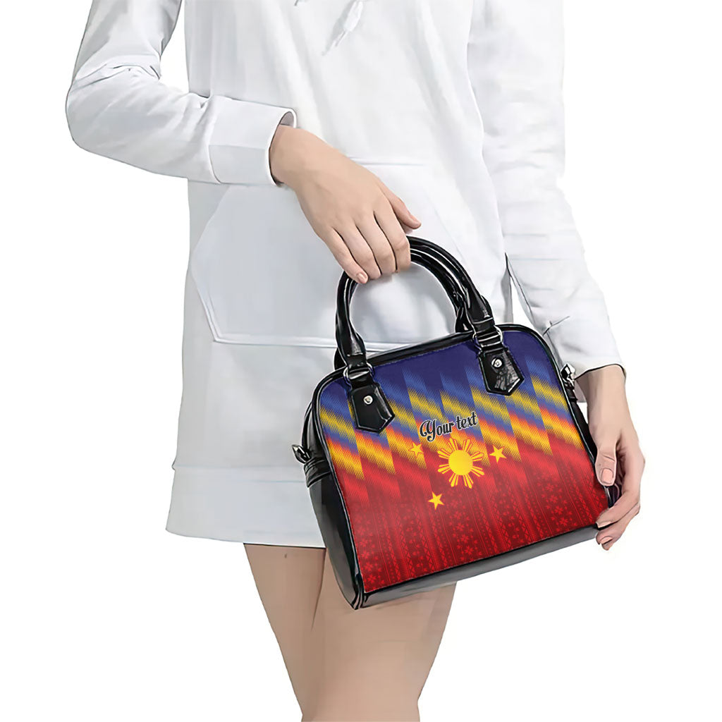 Personalized Philippines Eight Rays Sun Shoulder Handbag Traditional Filipino Igorot Pattern Motif LT9 - Polynesian Pride