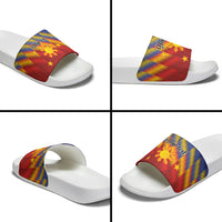 Personalized Philippines Eight Rays Sun Slide Sandals Traditional Filipino Igorot Pattern Motif LT9 - Polynesian Pride