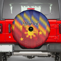 Personalized Philippines Eight Rays Sun Spare Tire Cover Traditional Filipino Igorot Pattern Motif LT9 - Polynesian Pride