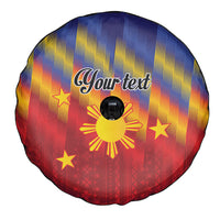 Personalized Philippines Eight Rays Sun Spare Tire Cover Traditional Filipino Igorot Pattern Motif LT9 - Polynesian Pride