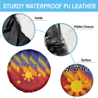 Personalized Philippines Eight Rays Sun Spare Tire Cover Traditional Filipino Igorot Pattern Motif LT9 - Polynesian Pride