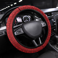 Philippines Eight Rays Sun Steering Wheel Cover Traditional Filipino Igorot Pattern Motif LT9 Universal Fit Red - Polynesian Pride