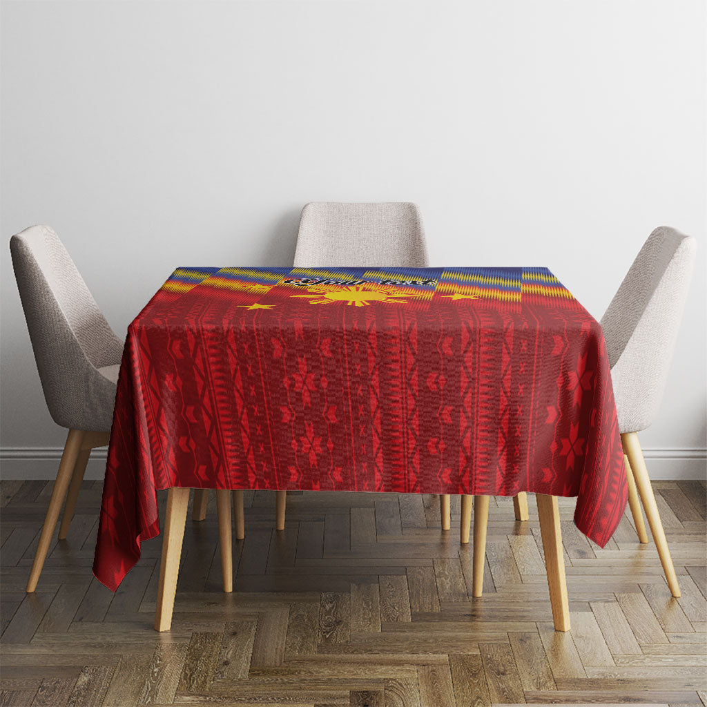 Personalized Philippines Eight Rays Sun Tablecloth Traditional Filipino Igorot Pattern Motif LT9 - Polynesian Pride