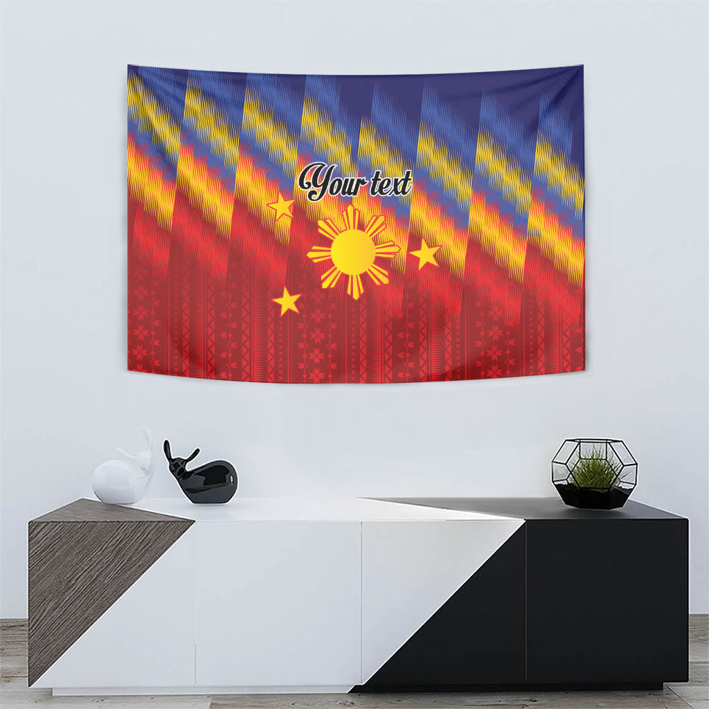 Personalized Philippines Eight Rays Sun Tapestry Traditional Filipino Igorot Pattern Motif LT9 - Polynesian Pride