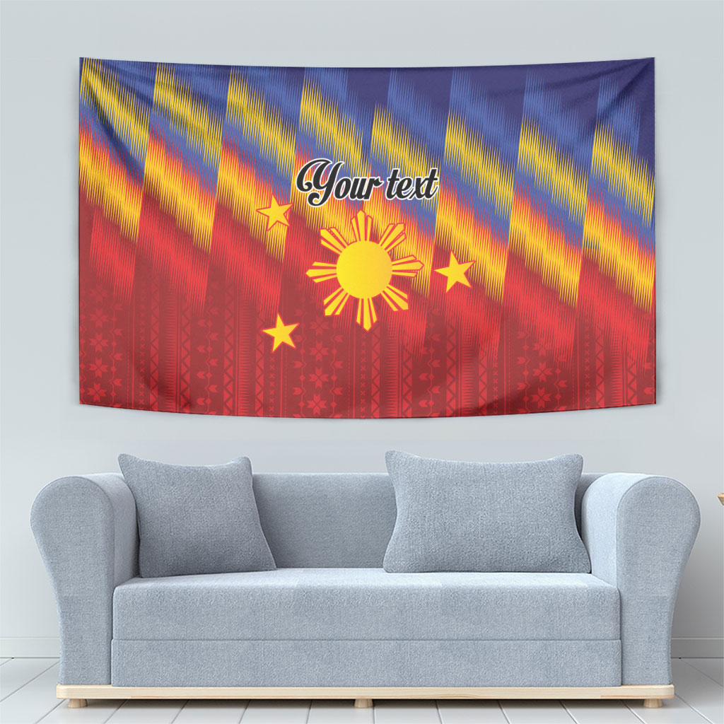 Personalized Philippines Eight Rays Sun Tapestry Traditional Filipino Igorot Pattern Motif LT9 - Polynesian Pride