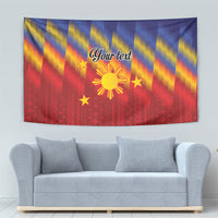 Personalized Philippines Eight Rays Sun Tapestry Traditional Filipino Igorot Pattern Motif LT9 - Polynesian Pride