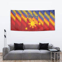 Personalized Philippines Eight Rays Sun Tapestry Traditional Filipino Igorot Pattern Motif LT9 - Polynesian Pride