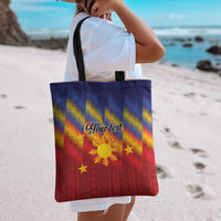 Personalized Philippines Eight Rays Sun Tote Bag Traditional Filipino Igorot Pattern Motif LT9 - Polynesian Pride