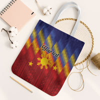 Personalized Philippines Eight Rays Sun Tote Bag Traditional Filipino Igorot Pattern Motif LT9 White Strap One Size Red - Polynesian Pride