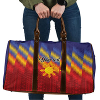 Personalized Philippines Eight Rays Sun Travel Bag Traditional Filipino Igorot Pattern Motif LT9 Red - Polynesian Pride