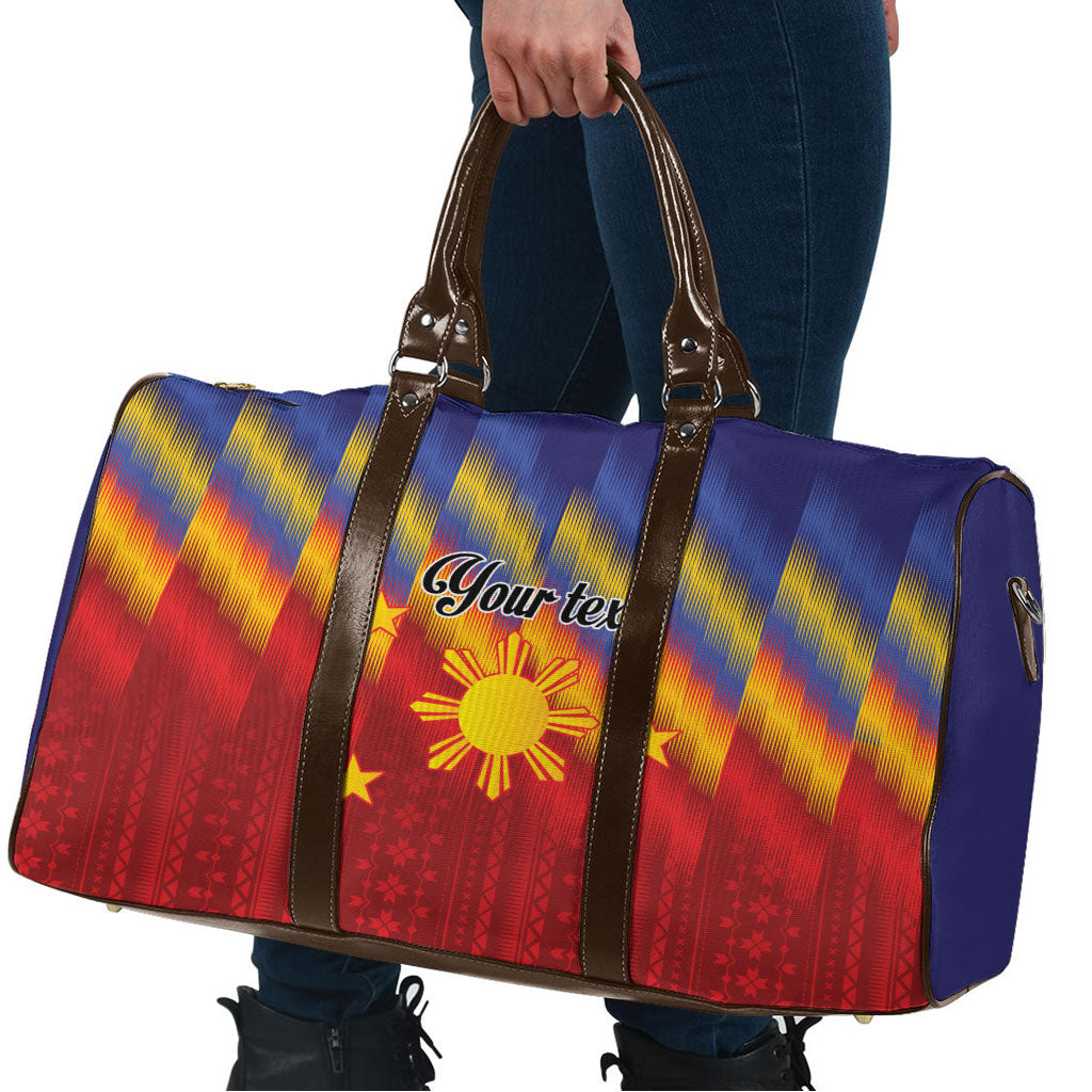 Personalized Philippines Eight Rays Sun Travel Bag Traditional Filipino Igorot Pattern Motif LT9 - Polynesian Pride
