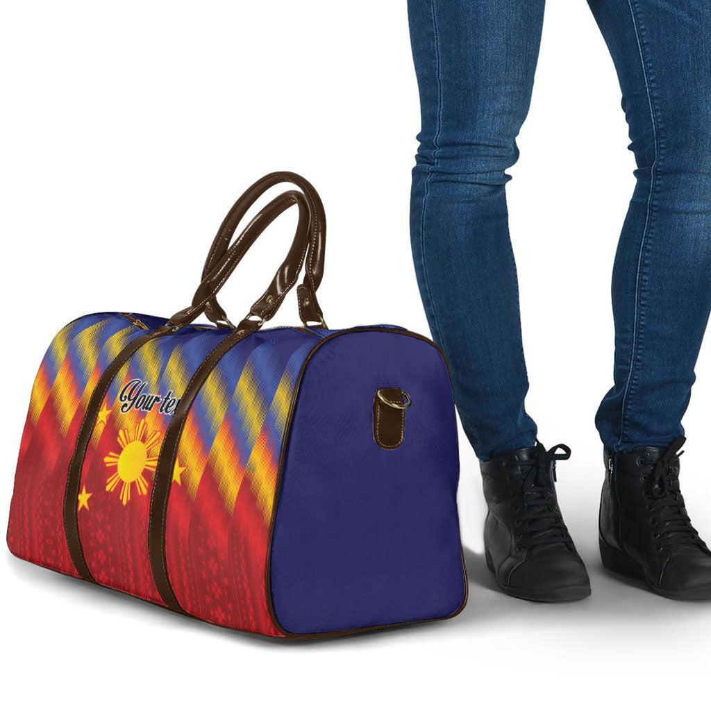 Personalized Philippines Eight Rays Sun Travel Bag Traditional Filipino Igorot Pattern Motif LT9 - Polynesian Pride