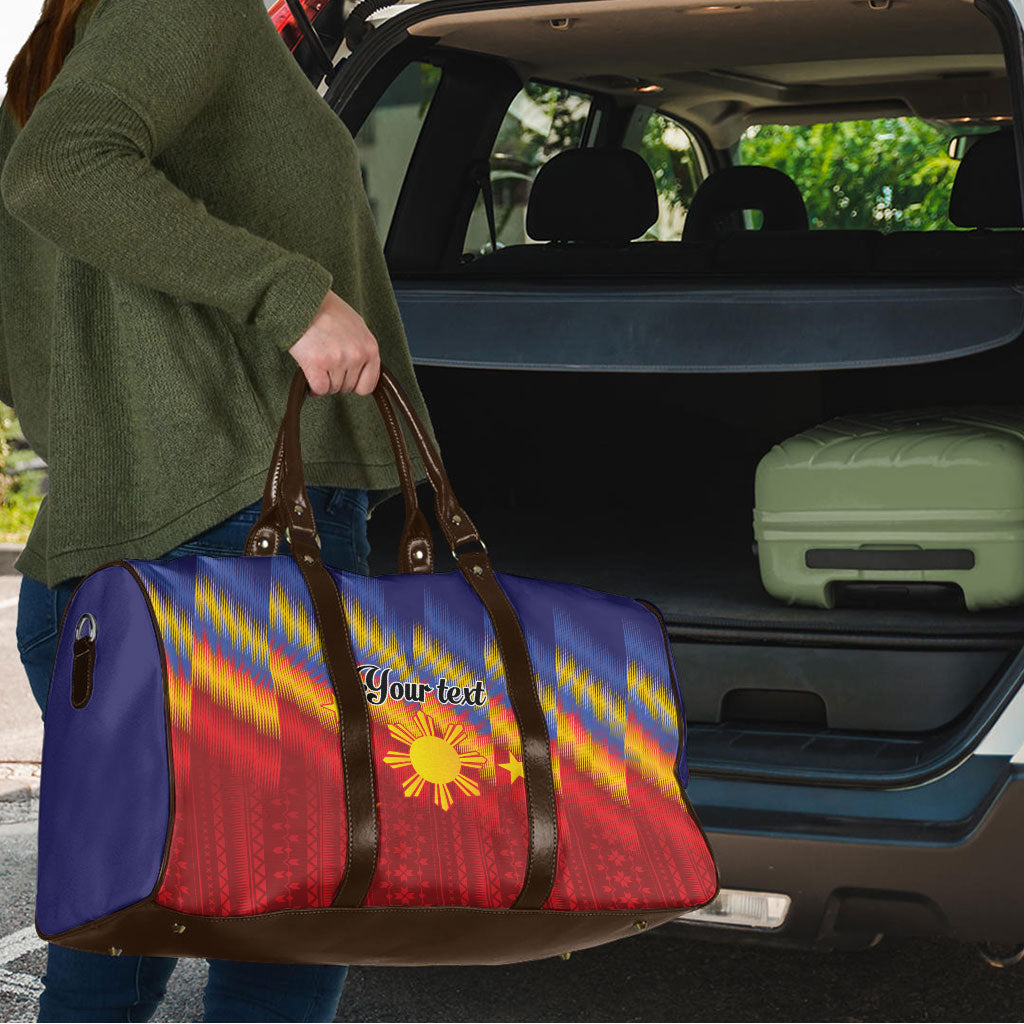 Personalized Philippines Eight Rays Sun Travel Bag Traditional Filipino Igorot Pattern Motif LT9 - Polynesian Pride