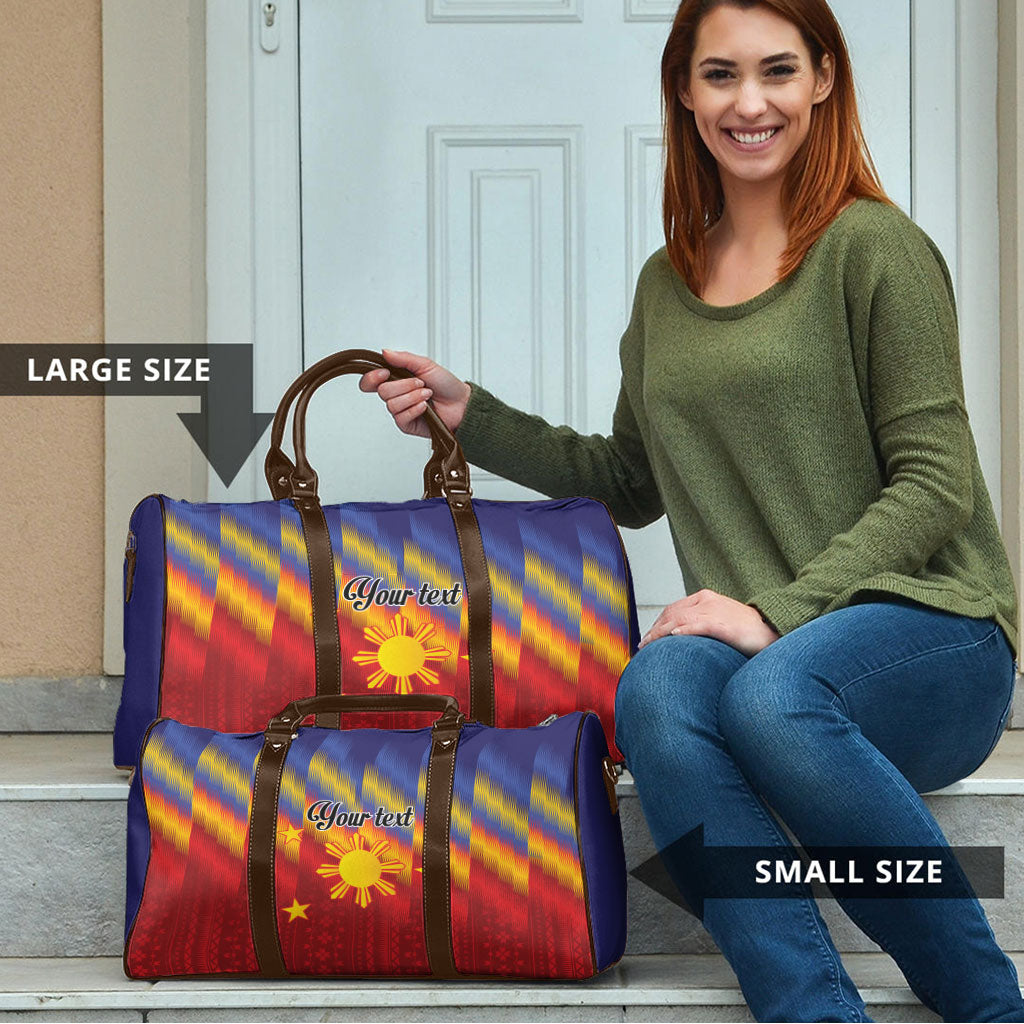 Personalized Philippines Eight Rays Sun Travel Bag Traditional Filipino Igorot Pattern Motif LT9 - Polynesian Pride