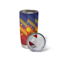 Personalized Philippines Eight Rays Sun Tumbler Cup Traditional Filipino Igorot Pattern Motif LT9 - Polynesian Pride