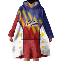 Personalized Philippines Eight Rays Sun Wearable Blanket Hoodie Traditional Filipino Igorot Pattern Motif LT9 - Polynesian Pride